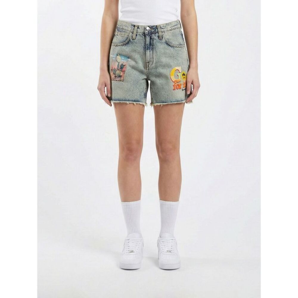 Barrow Women Barrow Denim Shorts With Graphic Print